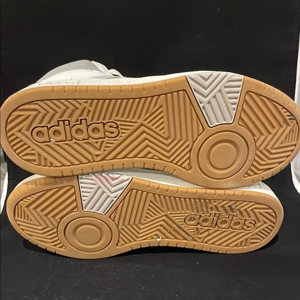 adidas White Athletic Shoes High-Top Design